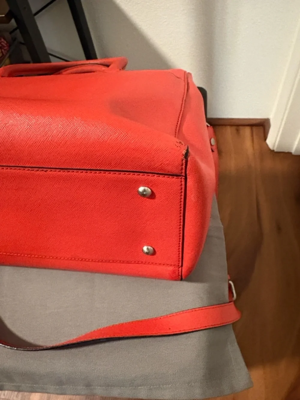 MCM CORAL ELDA Orange Reddish 2 Way Tote Bag READ DESCRIPTION - Picture 12 of 15